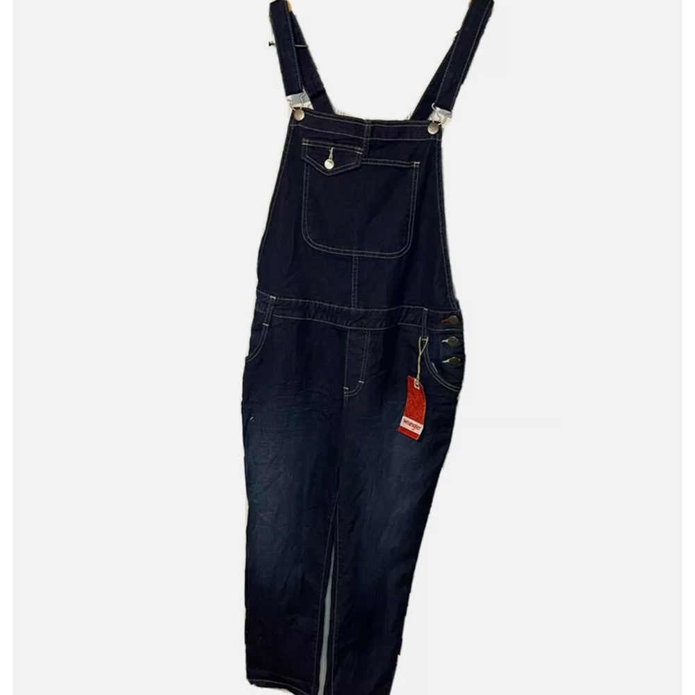 NWT Wrangler Women’s 14M Dark Wash Denim Overalls